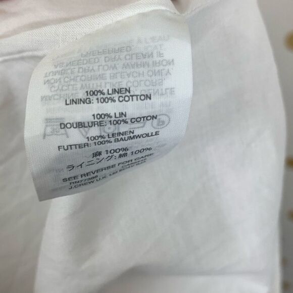 J. crew ruffle linen white skirt size 12P - Picture 7 of 8